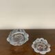 "Lotus" glass candle holder by Holmegaard, Danmark, 1970