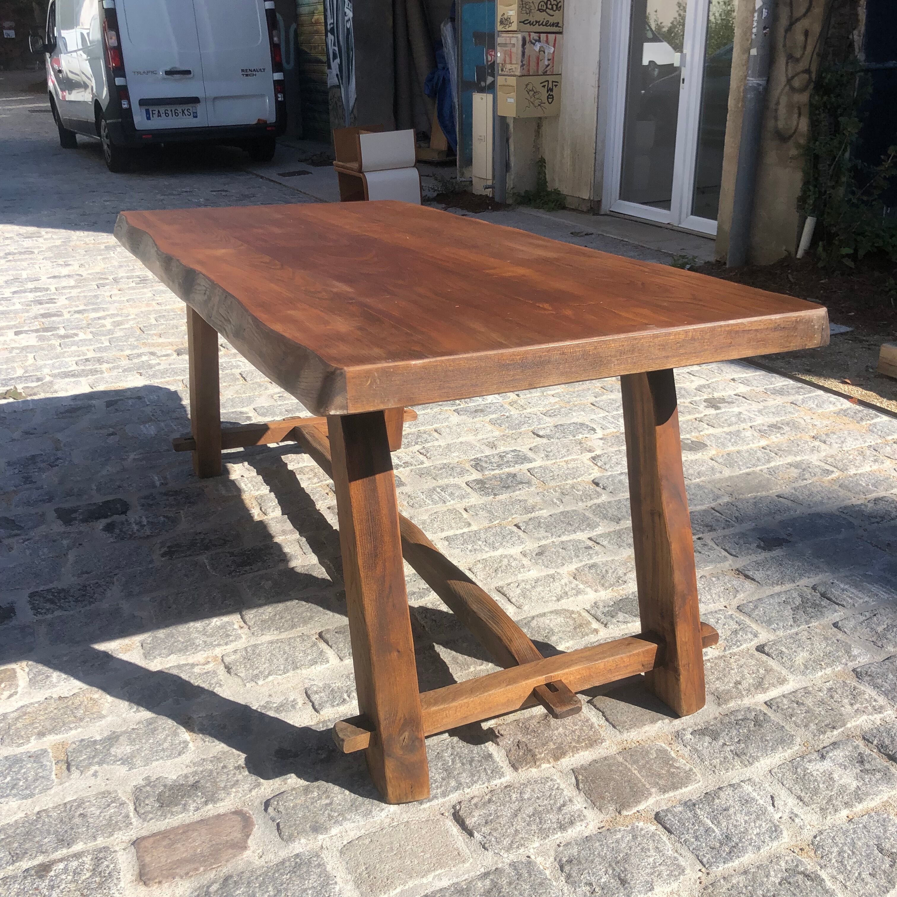 French brutalist table by Aranjou