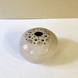 Vase with flowers in glazed ceramic