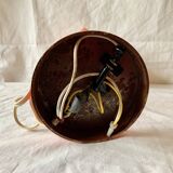 Vintage desk lamp in orange lacquered metal