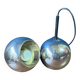 Pair of vintage Space Age pendant wall lights, "Eyeball" model, 1970s
