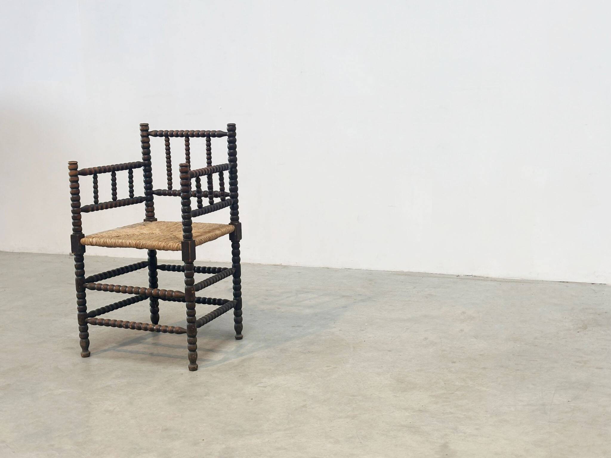 1930's Bobbin easy chair low back