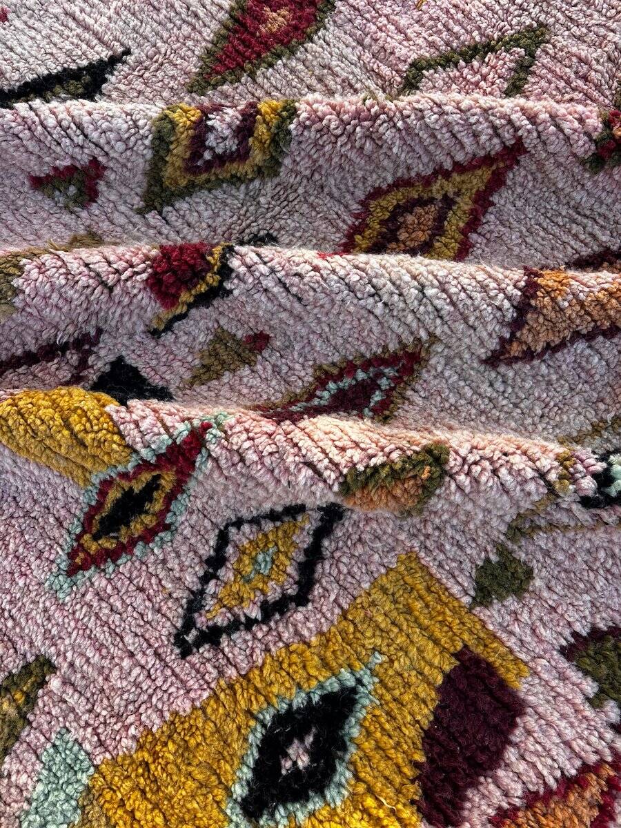 Moroccan bohemian Berber rug in multicoloured wool.