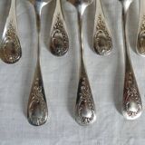 12 Silver-plated metal teaspoons 18 grs, Uniplat model
