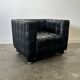 Wittmann Kubus Leather Armchair by Josef Hoffmann, 1980s