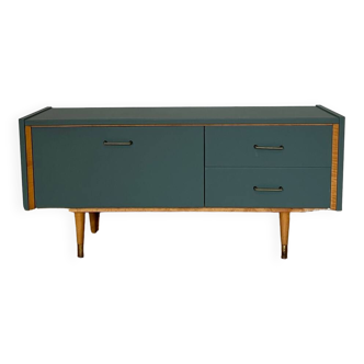 Zinc blue and wood sideboard