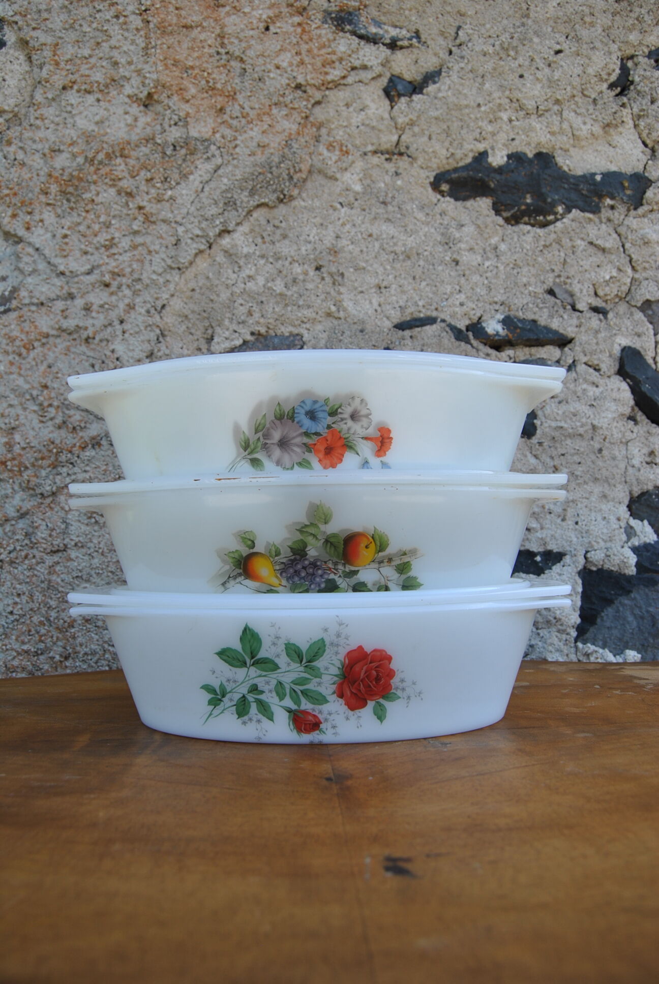 Oval dishes various models - arcopal - 70s - authentic vintage