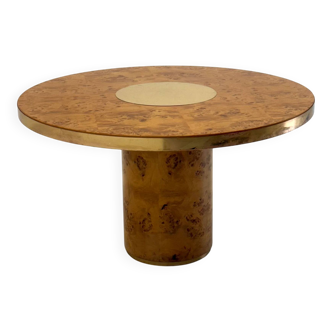 Table de salle à manger ronde Alveo par Willy Rizzo pour Mario Sabot