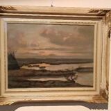 Landscape painting by Gino Romiti (Livorno 1881-1967)