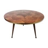 Round tripod coffee table compass foot