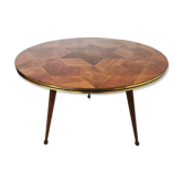 Round tripod coffee table compass foot