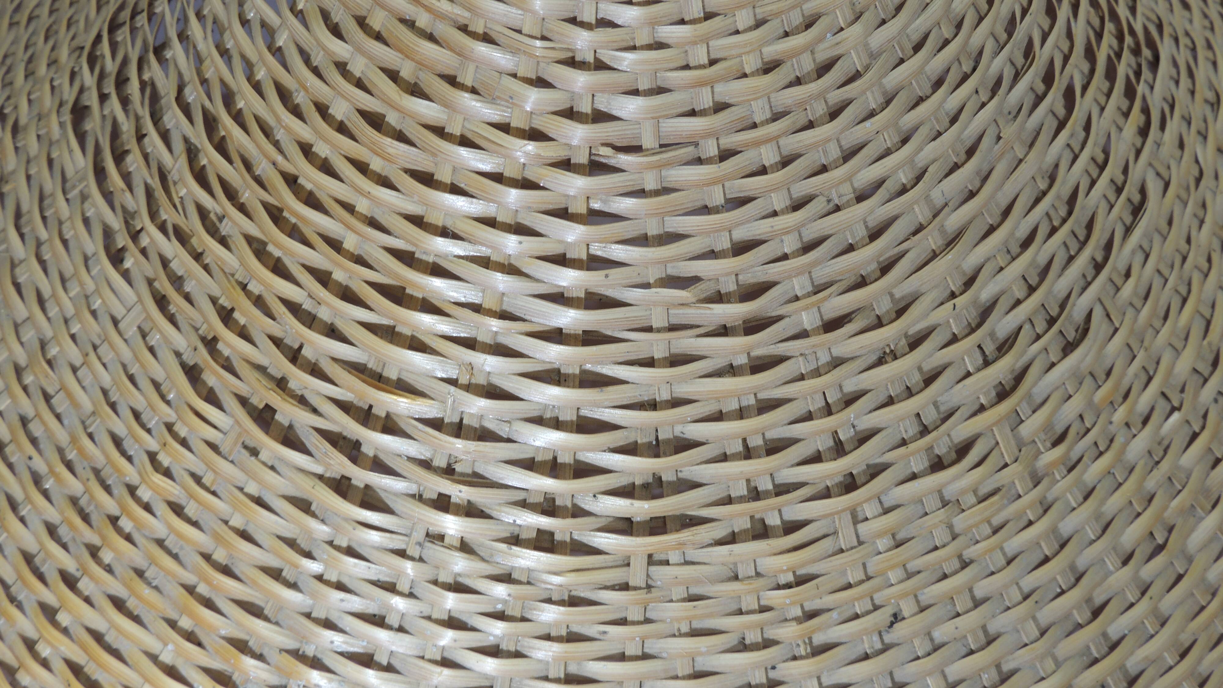 Suspension rotin /abat-jour/lustre /vintage