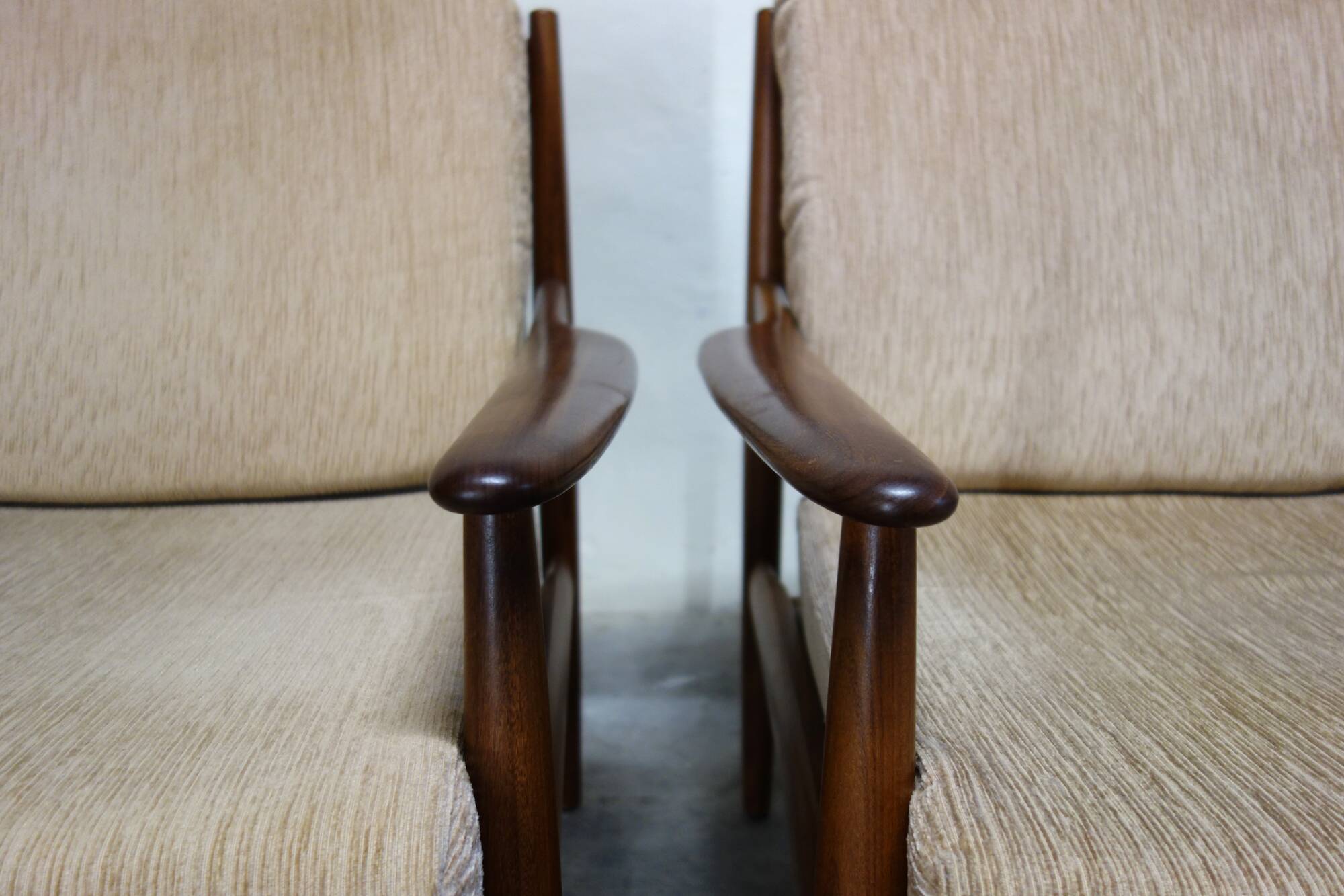 Pair of Scandinavian teak armchairs from the 60s