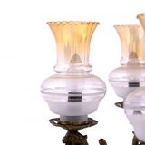 Six-arm brass chandelier from the early 20th century, Poland.