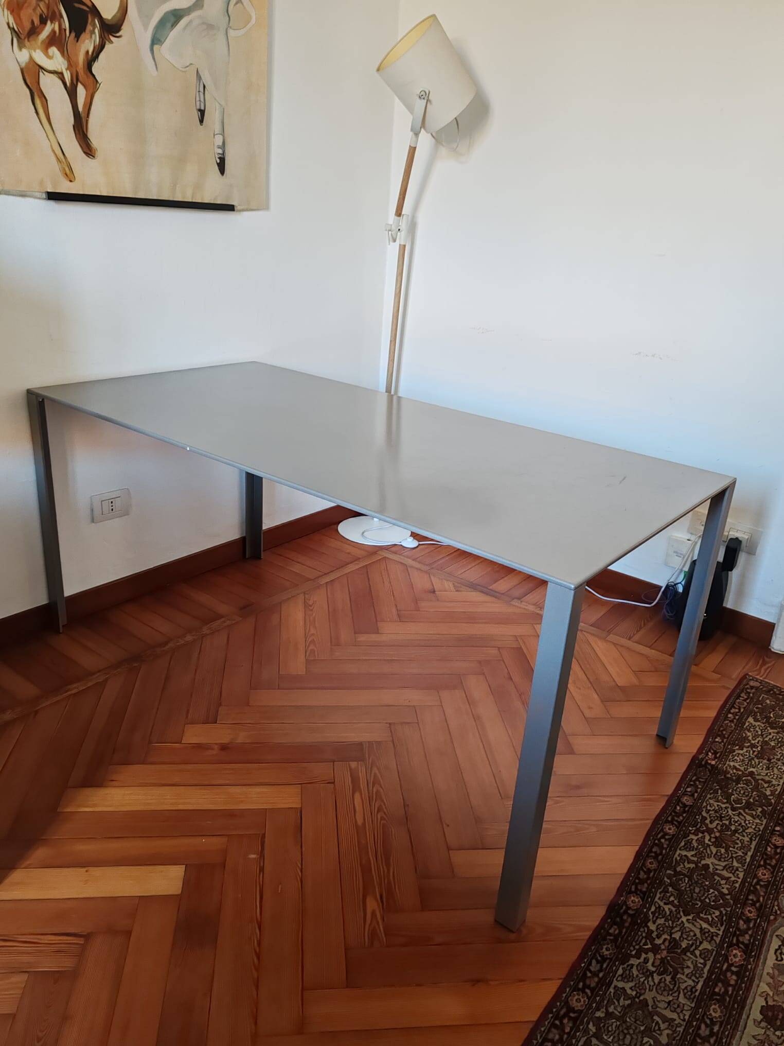 Metal table "Less" by Jean Nouvel for Cappellini