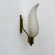 Art Deco brass and glass sconce by Ezan, France, 1940s