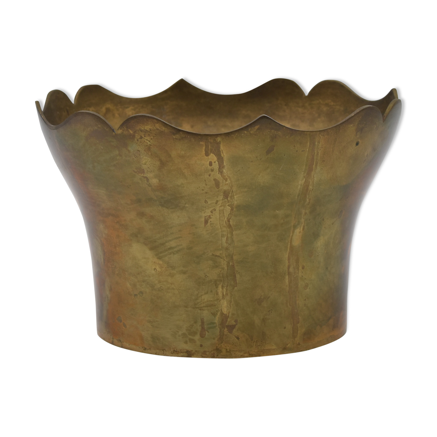 Brass pot plant cover