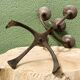 Brutalist wrought iron candle holder, Marolles workshops