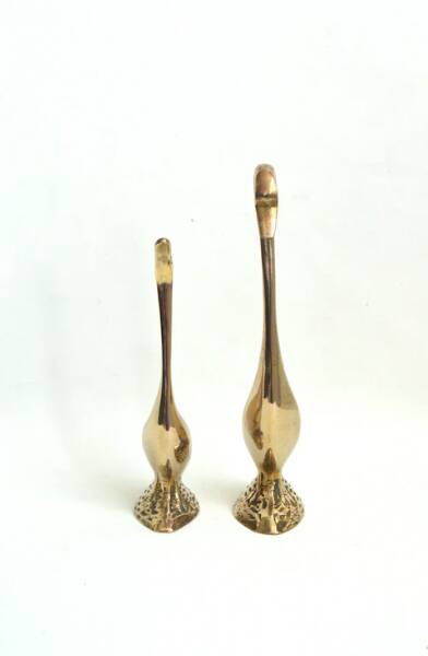 Couple of brass geese