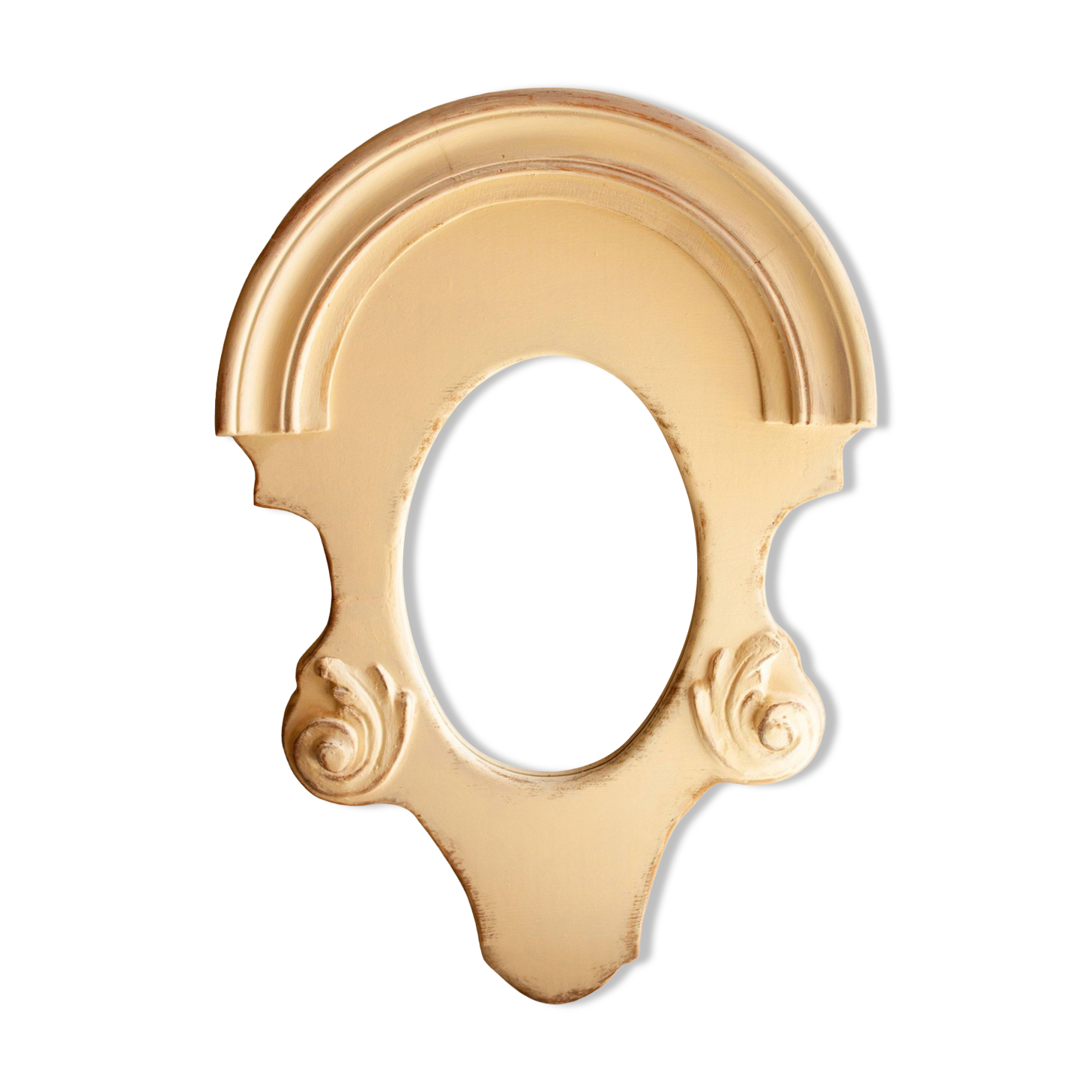 Vintage carved wooden mirror.