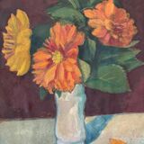 20th century signed bouquet of flowers