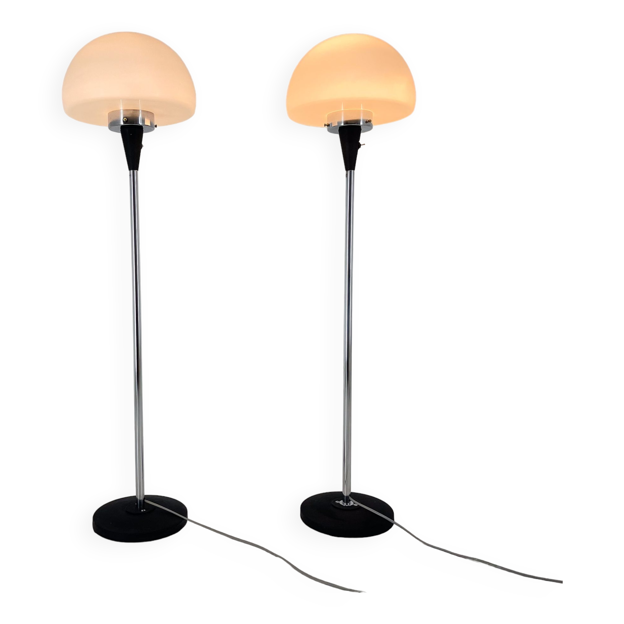 Pair of Two Floor Lamps by Jaroslav Bejvl for Lidokov, 1960s