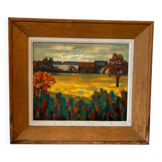 Autumn landscape signed Godelier