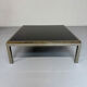Large Flaminia coffee table designed by Willy Rizzo from the 1970s, metal and stone.