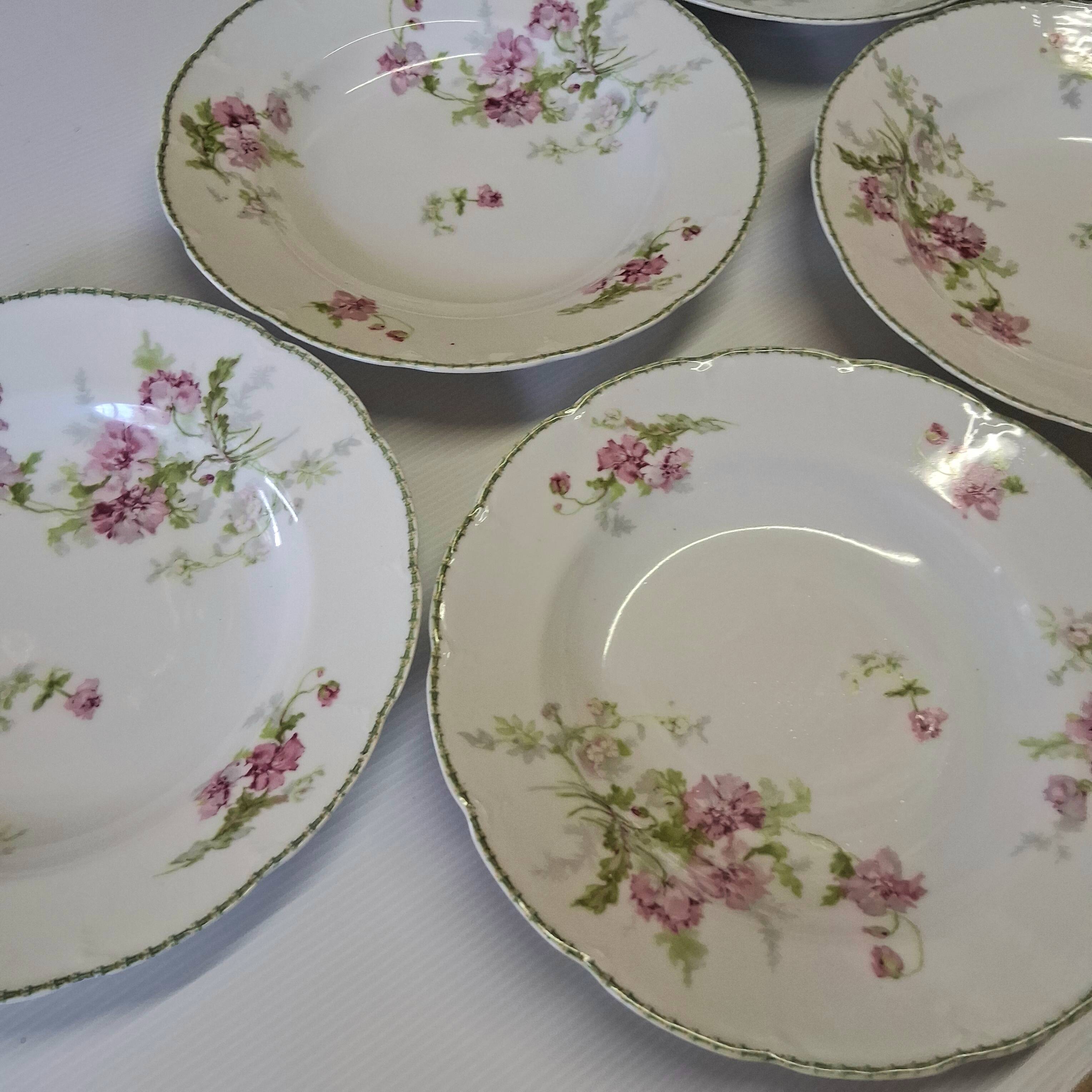6 deep plates in Limoges porcelain in very good condition.