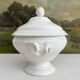 White iron earthenware soup tureen from Digoin and Sarreguemines late 19th century