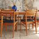 Table ronde scandinave extensible