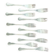 Set of Boulenger silver metal fish forks