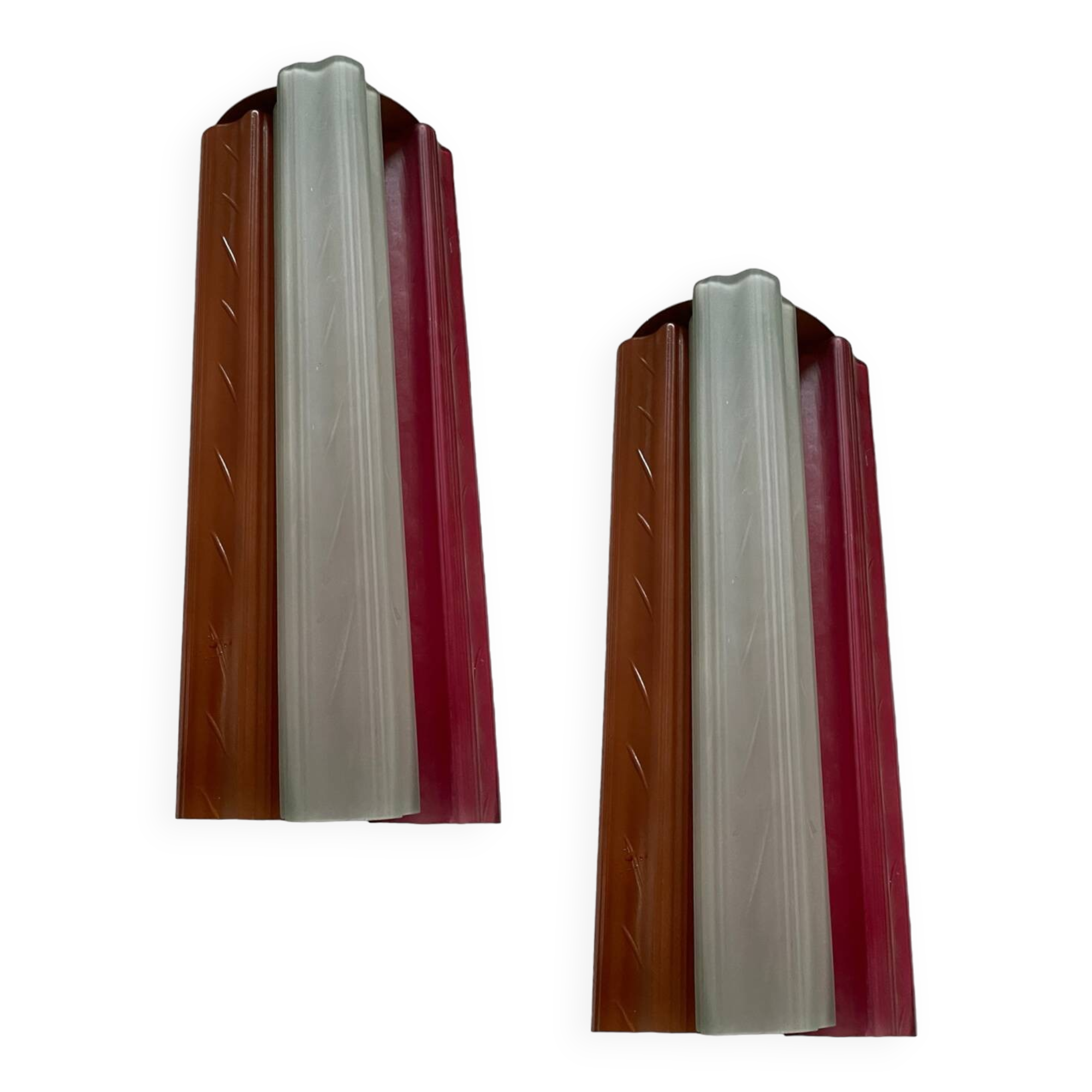 Multicolored Glass Tronchi Sconces Set of 2 1970’s