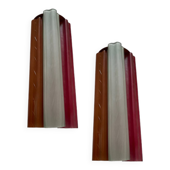 Multicolored Glass Tronchi Sconces Set of 2 1970’s