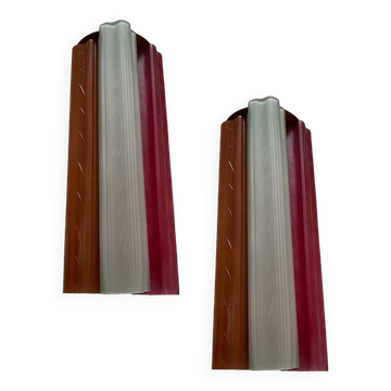 Multicolored Glass Tronchi Sconces Set of 2 1970’s