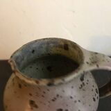 Teapot + 4 bowls in pyrite stoneware from Puisaye, Mr. Isambert Robert Deblander