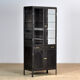 Polished iron medical cabinet, 1950s