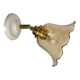 Vintage tulip wall light in amber glass