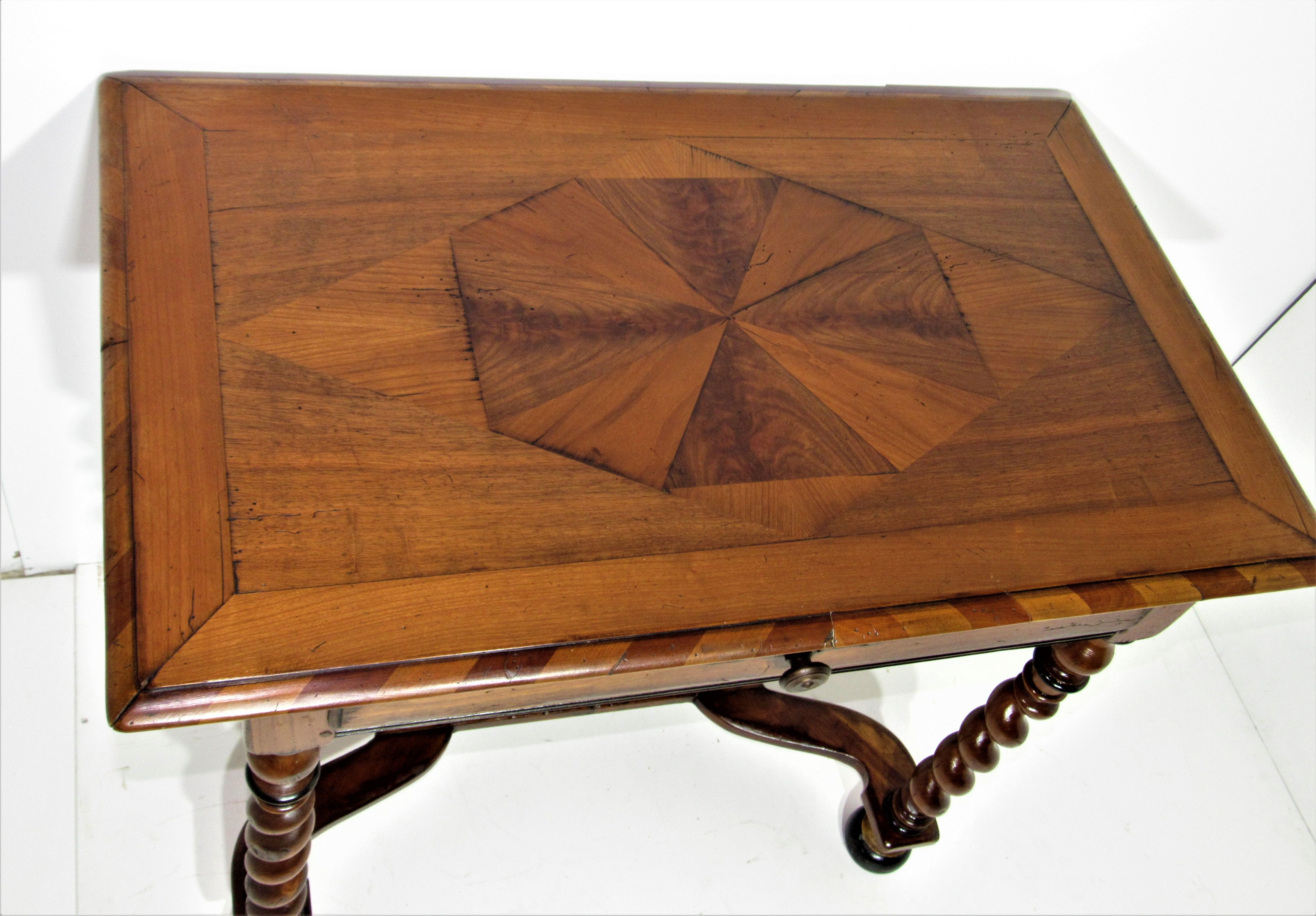 Marked writing table with 1 drawer