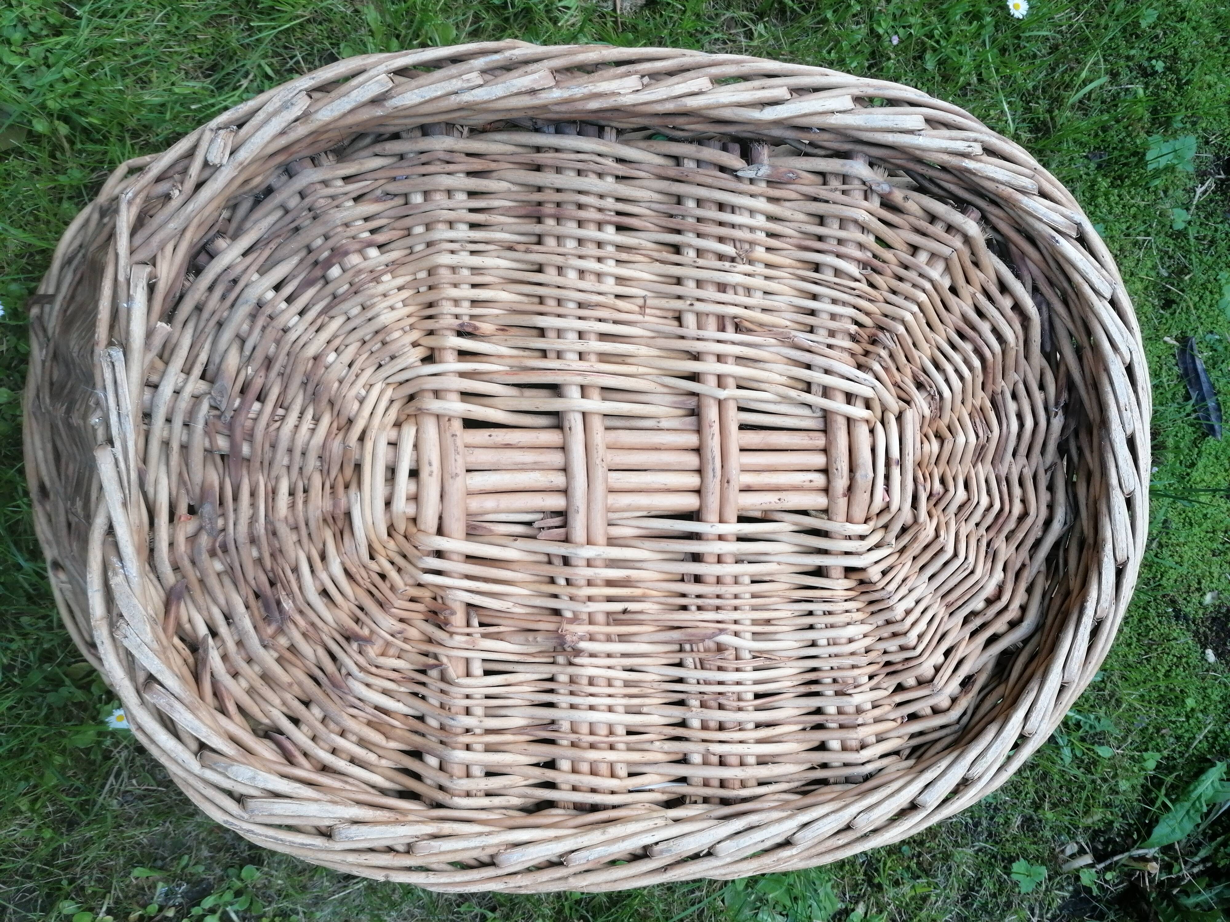 Large wicker laundry basket