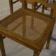 Lot de 6 chaises cannées en chêne Art déco 1930's