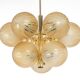 Lustre Sputnik Kaiser en opaline et laiton, Allemagne, années 1970