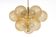 Large Sputnik chandelier in opaline and brass, Germany, 1970s.