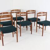 Set of 6 Carl Ekström for Albin Johansson chairs 'Dalarna' teak