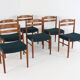 Set of 6 Carl Ekström for Albin Johansson chairs 'Dalarna' teak