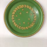 Round painted sheet metal tray