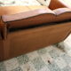 Moustache club sofa in leather, 40s