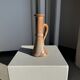 Large antique handmade stoneware candlestick H20