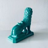 Ceramic lion sculpture