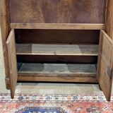 Empire period secretary in walnut, oak and black marble top